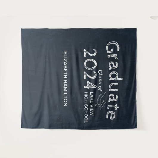 Chalk High School Photo Graduparty achtergrond Wandkleed (Voorkant (horizontaal))