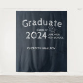 Chalk High School Photo Graduparty achtergrond Wandkleed (Voorkant)