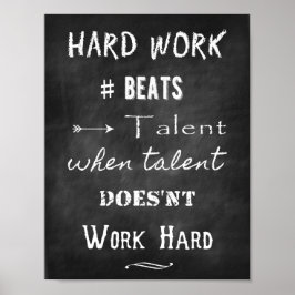 Chalk Inspirerend citaat over talent en succes Poster