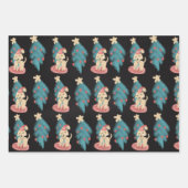 Chalk Kerstmis Dog Festive Holiday Inpakpapier Vel (Voorkant)