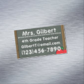 Chalk-leraren Informatie Magnetische Visitekaartje Magnetisch Visitekaartje (Voorbeeld)