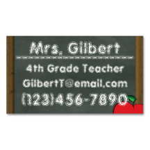 Chalk-leraren Informatie Magnetische Visitekaartje