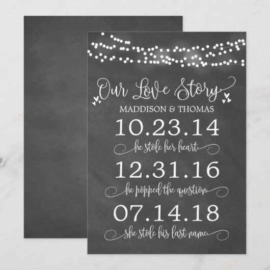 Chalk licht ons liefdesverhaal over het huwelijk (Voorkant / Achterkant)