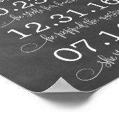 Chalk licht ons liefdesverhaal over het huwelijk poster (Hoek)