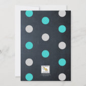 Chalk Lights Blauwgroen 16e verjaardag uitnodiging (Achterkant)