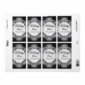 Chalk  Lijst Elegant Weddenschap Wine Label (Full Sheet)