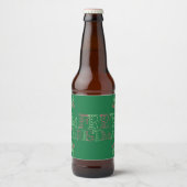 Chalk Mistletoe Pattern Bier Etiket (Voorkant)