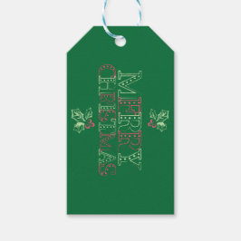 Chalk Mistletoe Pattern Cadeaulabel