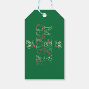 Chalk Mistletoe Pattern Cadeaulabel