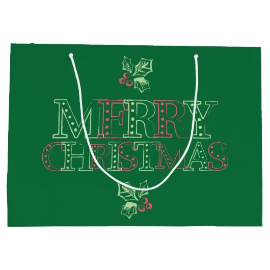 Chalk Mistletoe Pattern Groot Cadeauzakje (Achterkant)