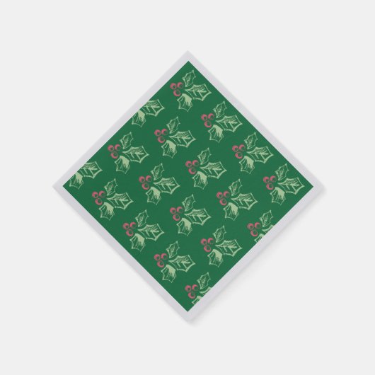 Chalk Mistletoe Pattern Napkins Servet (Hoek)