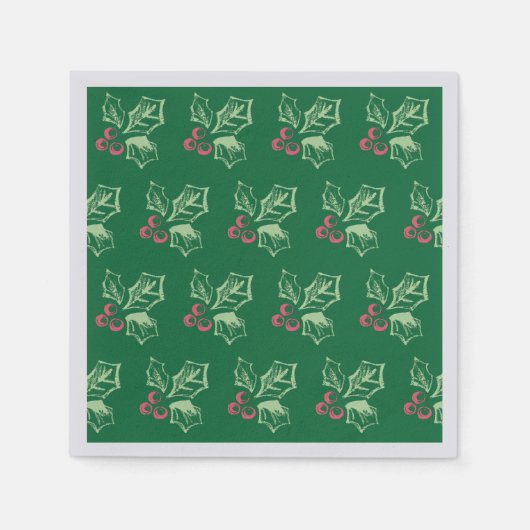 Chalk Mistletoe Pattern Napkins Servet (Voorkant)