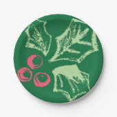 Chalk Mistletoe Pattern Papieren Bordje (Voorkant)