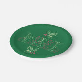 Chalk Mistletoe Pattern Papieren Bordje (Gekanteld)