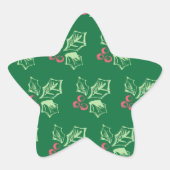 Chalk Mistletoe Pattern Ster Sticker (Voorkant)