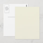 Chalk Neutral Beige Cream Solid Color Background Briefkaart (Voorkant / Achterkant)