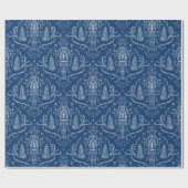 Chalk nutcracker doodle Christmas Cadeaupapier (Vlak)