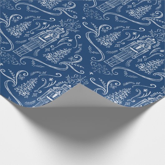 Chalk nutcracker doodle Christmas Cadeaupapier (Hoek)