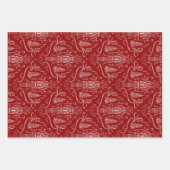 Chalk nutcracker doodle Christmas Inpakpapier Vel (Voorkant 3)