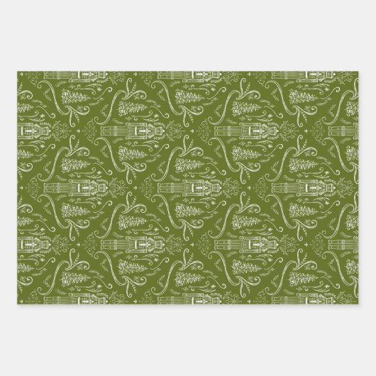 Chalk nutcracker doodle Christmas Inpakpapier Vel (Voorkant 2)