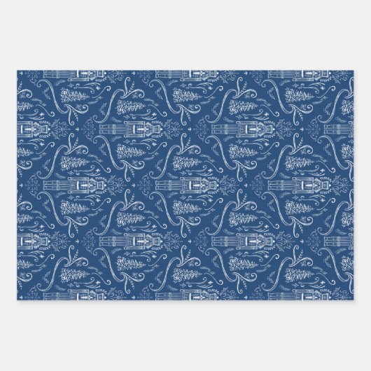 Chalk nutcracker doodle Christmas  Inpakpapier Vel (Voorkant)