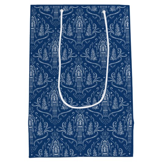 Chalk nutcracker doodle Christmas  Medium Cadeauzakje (Achterkant)