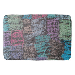 Chalk op de zijkant van de strook in geel wit paar badmat