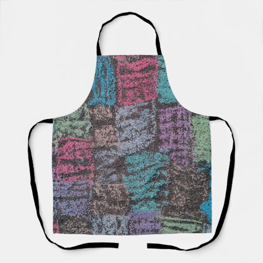 Chalk op de zijkant van de strook in geel wit paar schort (Voorkant)