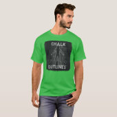Chalk Outlines Renegade Merch Hi Ren Gill Lyrics M T-shirt (Voorkant volledig)