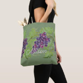 Chalk Paarse Grapevine Chalk Board Graph Canvas ta Tote Bag (Dichtbij)
