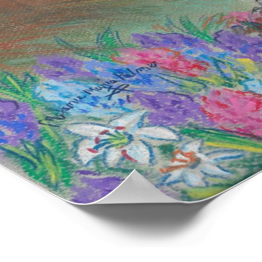 Chalk Pastel Paaslandschap Poster (Hoek)