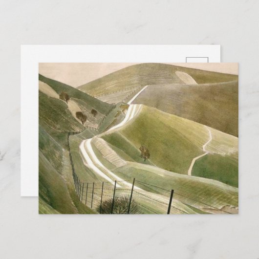 Chalk Paths van Eric Ravilious Briefkaart (Voorkant / Achterkant)