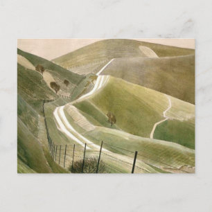 Chalk Paths van Eric Ravilious Briefkaart
