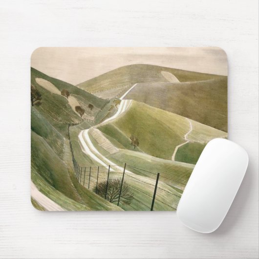 Chalk Paths van Eric Ravilious Muismat (Met muis)