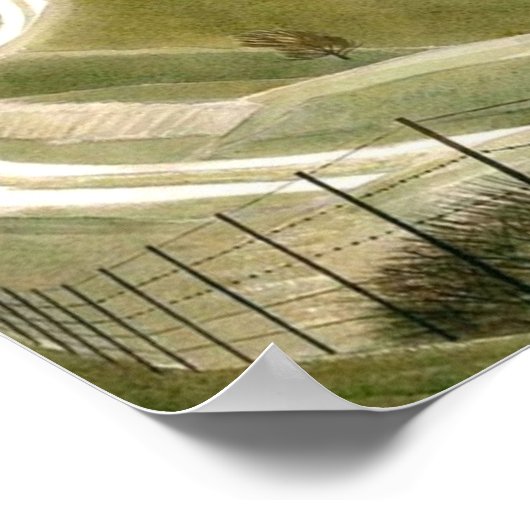 Chalk Paths van Eric Ravilious Poster (Hoek)