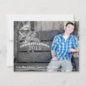 Chalk Photo Afstuderen Aankondiging (Voorkant)