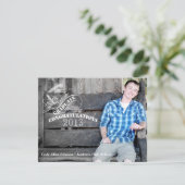 Chalk Photo Afstuderen Aankondiging (Staand voorkant)