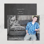 Chalk Photo Afstuderen Aankondiging (Voorkant / Achterkant)