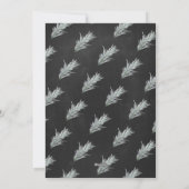 Chalk Pine Wreate Kerstfeestdag Fotokaart Feestdagenkaart (Achterkant)