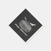 Chalk Pumpkin Chalkboard Halloween Party Servet (Hoek)