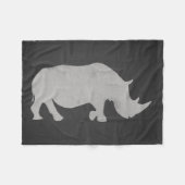 Chalk Rhino Fleece Deken (Voorkant (Horizontaal))