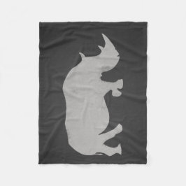 Chalk Rhino Fleece Deken