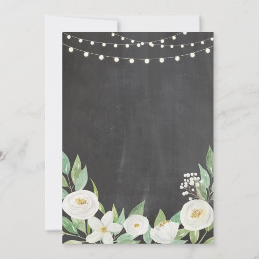 Chalk Rustic New Home Invite Kaart (Achterkant)