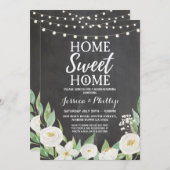Chalk Rustic New Home Invite Kaart (Voorkant / Achterkant)