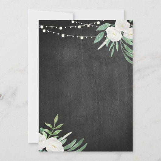 Chalk Rustic New Home Invite Kaart (Achterkant)