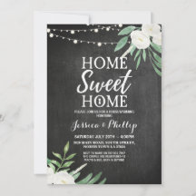 Chalk Rustic New Home Invite