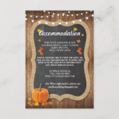 Chalk Rustieke Accommodatie Pompoen Kaarten bruilo (Voorkant)