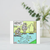 Chalk schetst funny Police Giften & Collectibles Briefkaart (Staand voorkant)