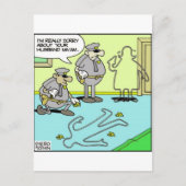 Chalk schetst funny Police Giften & Collectibles Briefkaart (Voorkant)