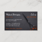 Chalk Scissor hipster Barber shop loyaliteit Visitekaartje (Achterkant)